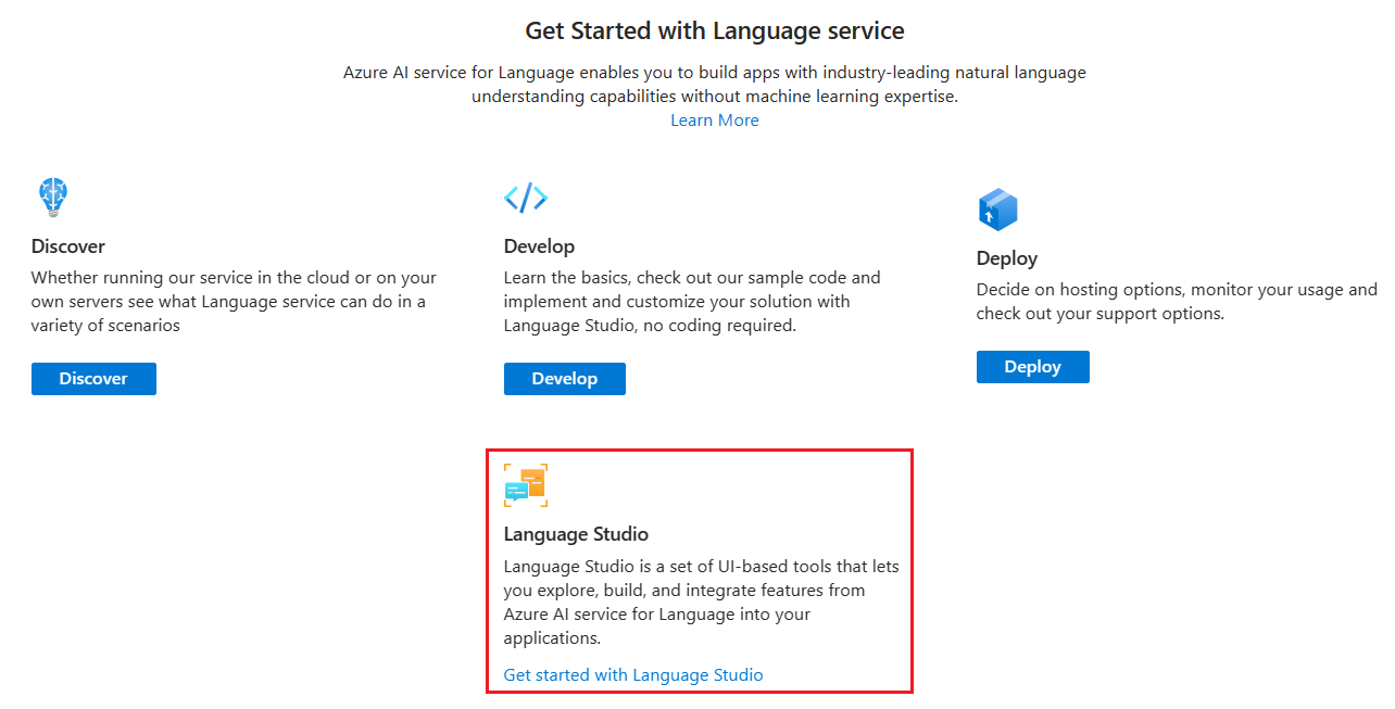 Get Started with language services